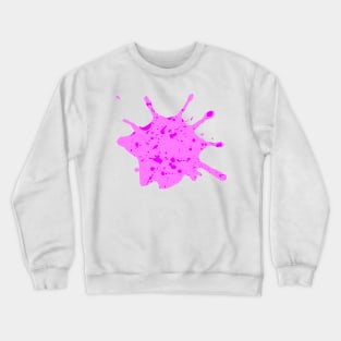 Neon Pink and Dark Pink Paint Splatter Crewneck Sweatshirt